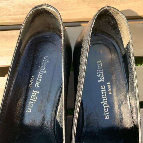 Stephane Kelian Paris Black Woven Leather Slip on Shoes Flats Size 7.5 - Picture 7 of 12